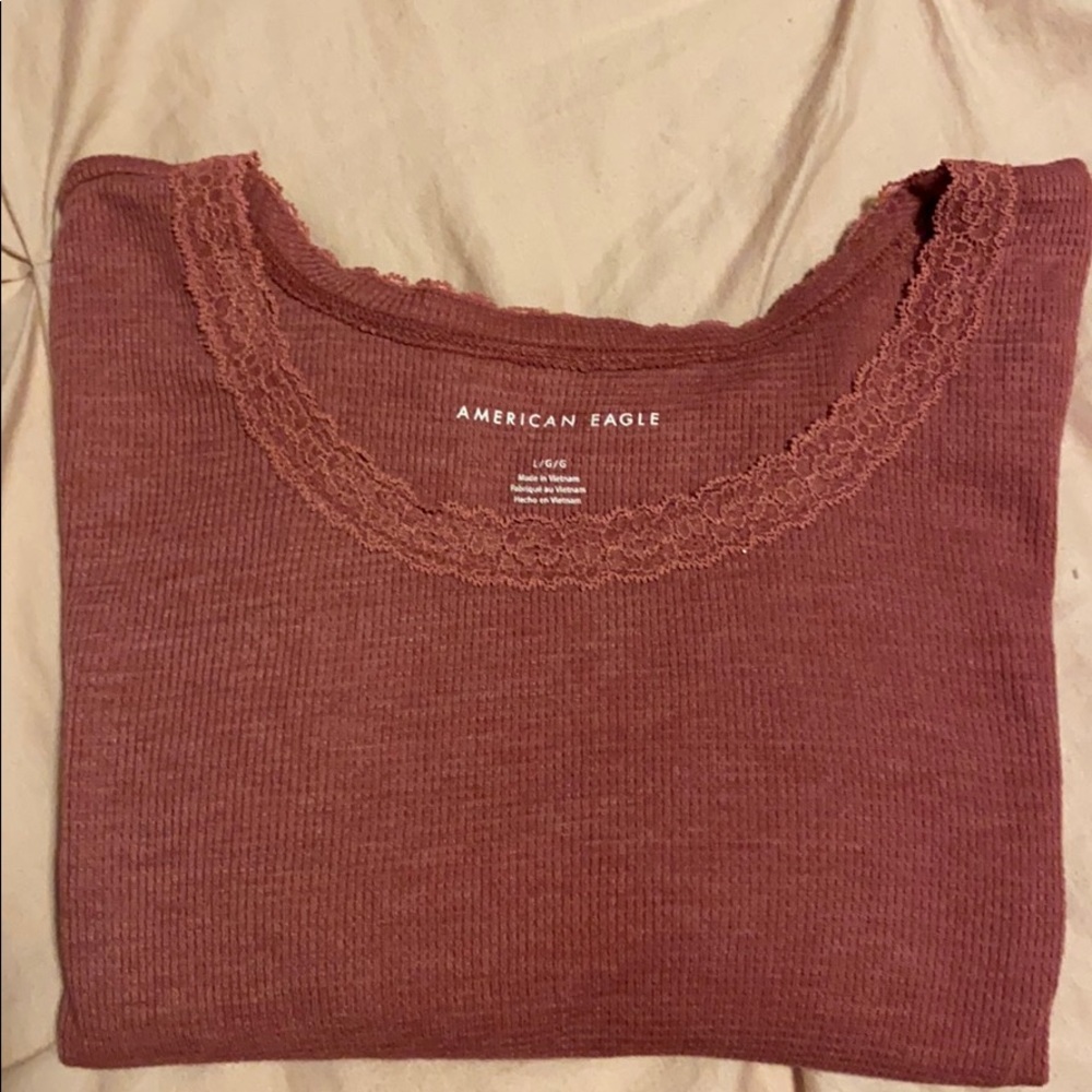 long sleeve rubbed crop top